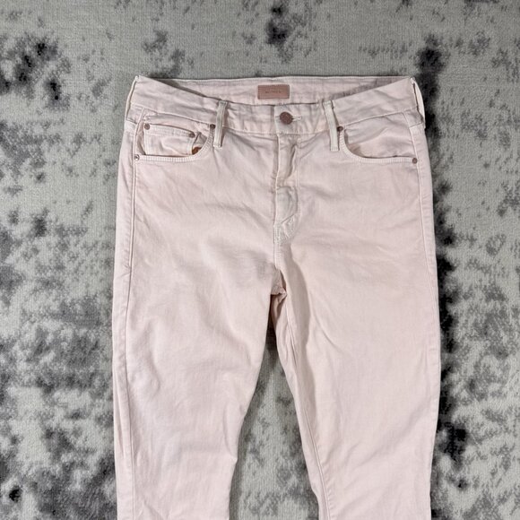 Mother The Looker Ankle Step Fray Jeans‎ Womens Size 29 Pink Lemonade Stretch - Picture 3 of 15